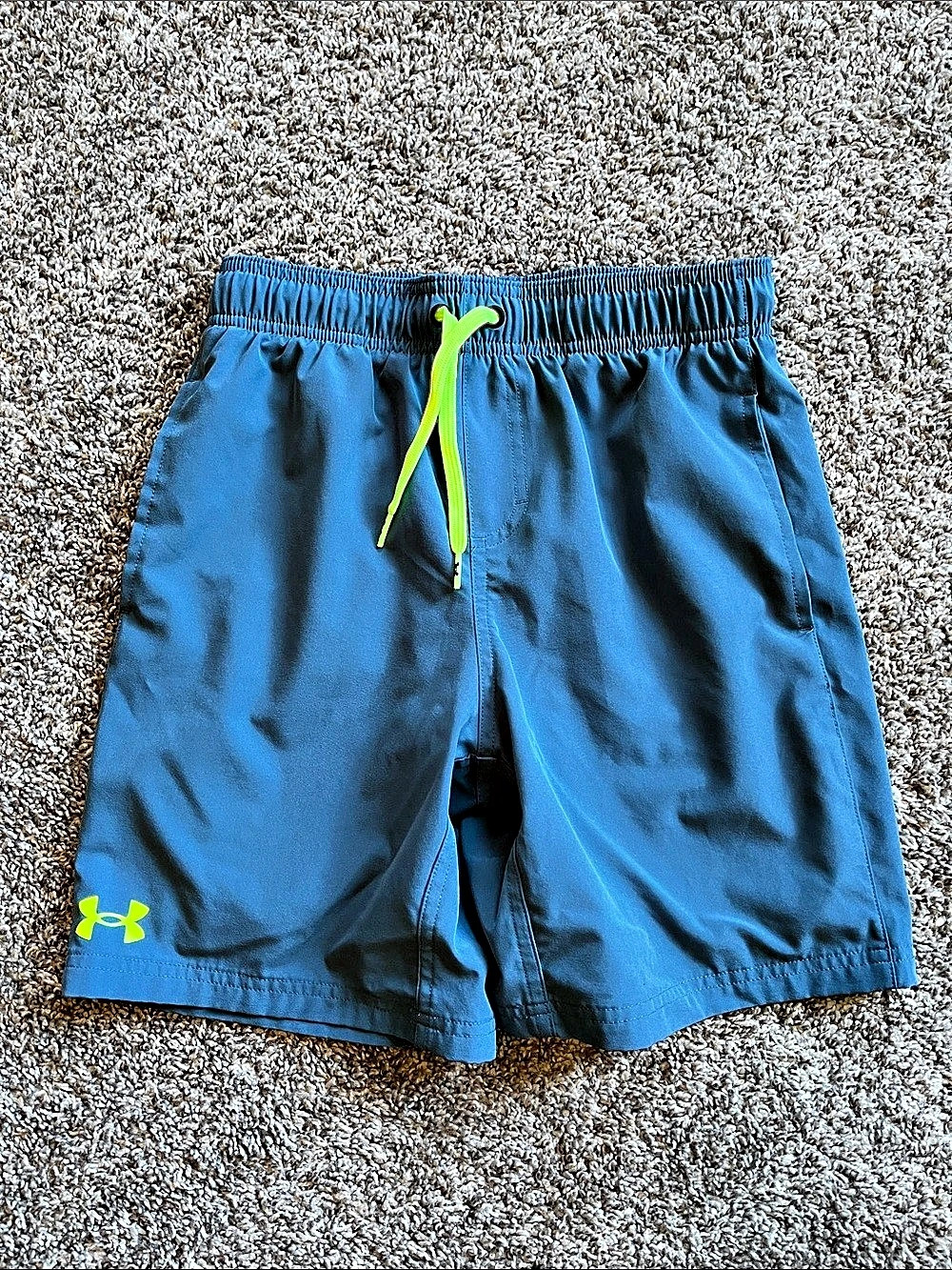Under Armour Boys Woven Graphic Shorts Swim Trunks Blue YLG/JG